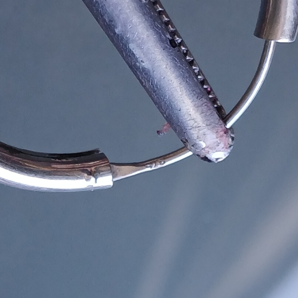 Reserved For Fabbeme 1 Sterling Silver Earring Hoop - Picture 2 of 2